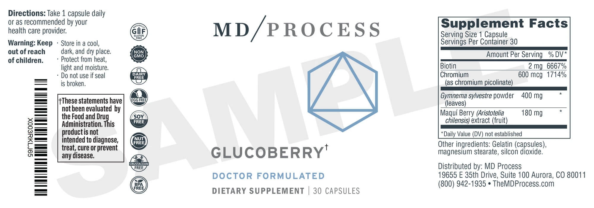 GlucoBerry ingredients